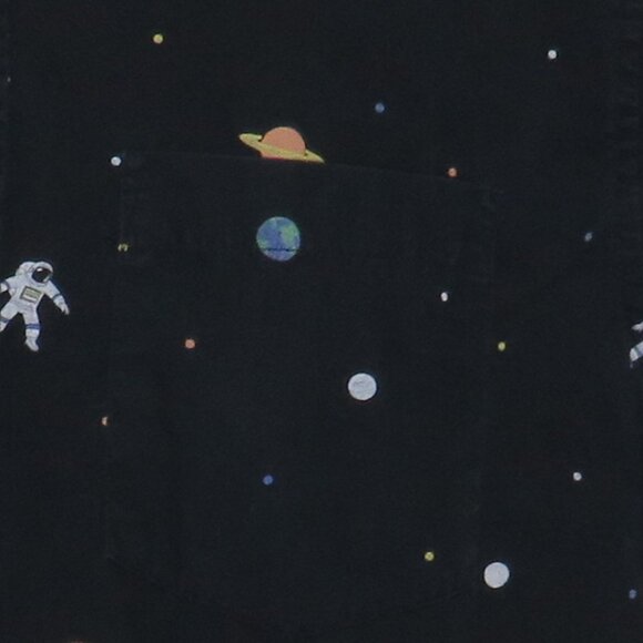 Forever 21* Men's Short Sleeve Button Down Curved Hem Chest Pocket Shirt~ Large - Picture 11 of 12